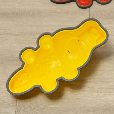 ZONEKIZ 9PCs Kids Stepping Stones, Crocodile-Designed Sensory Toys, with Anti-Slip Edge Balance River Stones 