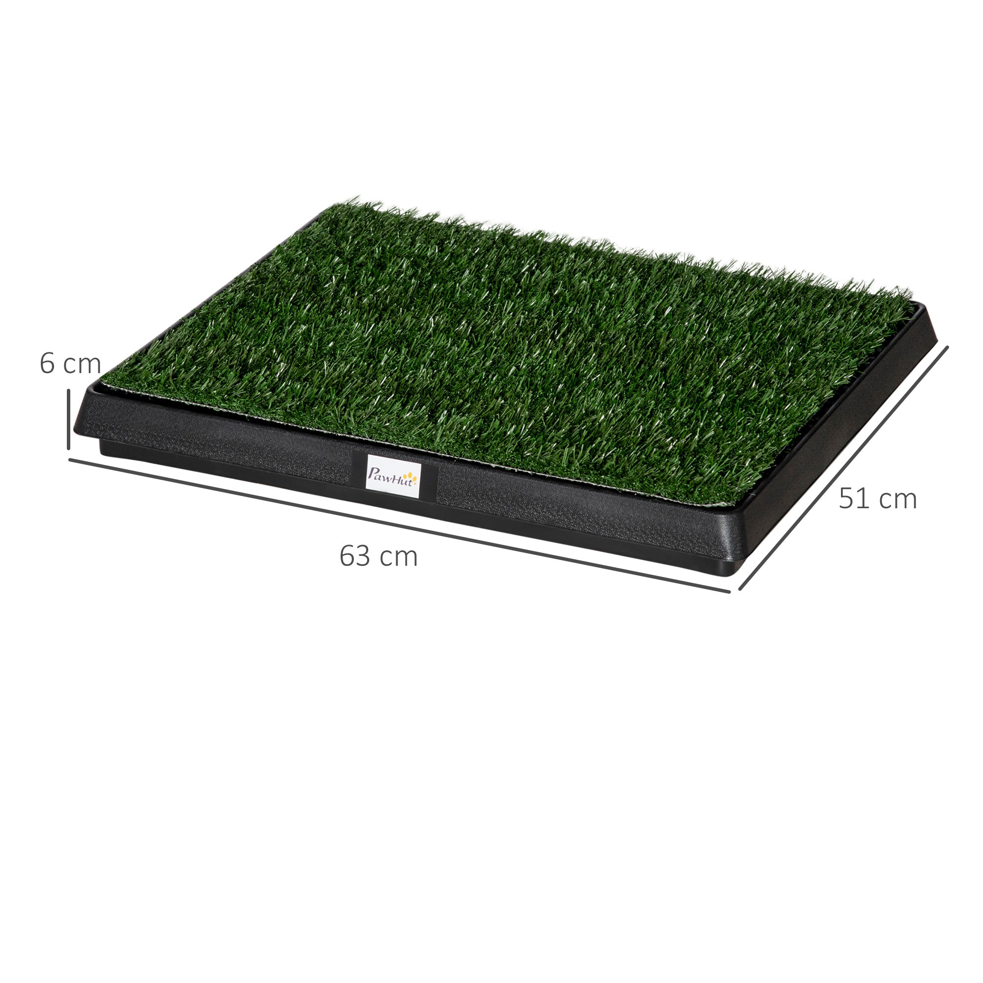 PawHut Indoor Pet Dog Toilet Mat Potty Tray Training Grass Restroom with Tray and Loo Pad 