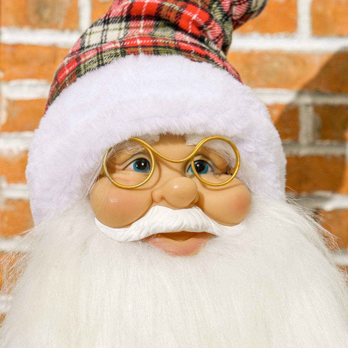 HOMCOM 4'3" Animated Santa Claus Figure, with Sound and Lights - Red/Green 