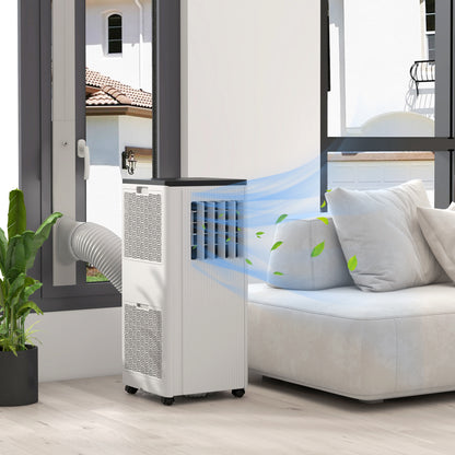 HOMCOM 9,000 BTU App-Controlled Mobile Air Conditioner, 20m\'c2\'b2 Radius - White