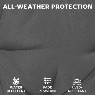 Outsunny Outdoor Seat Cushions Set of 2 with Ties, Waterproof Garden Seat Pads, Dark Grey 