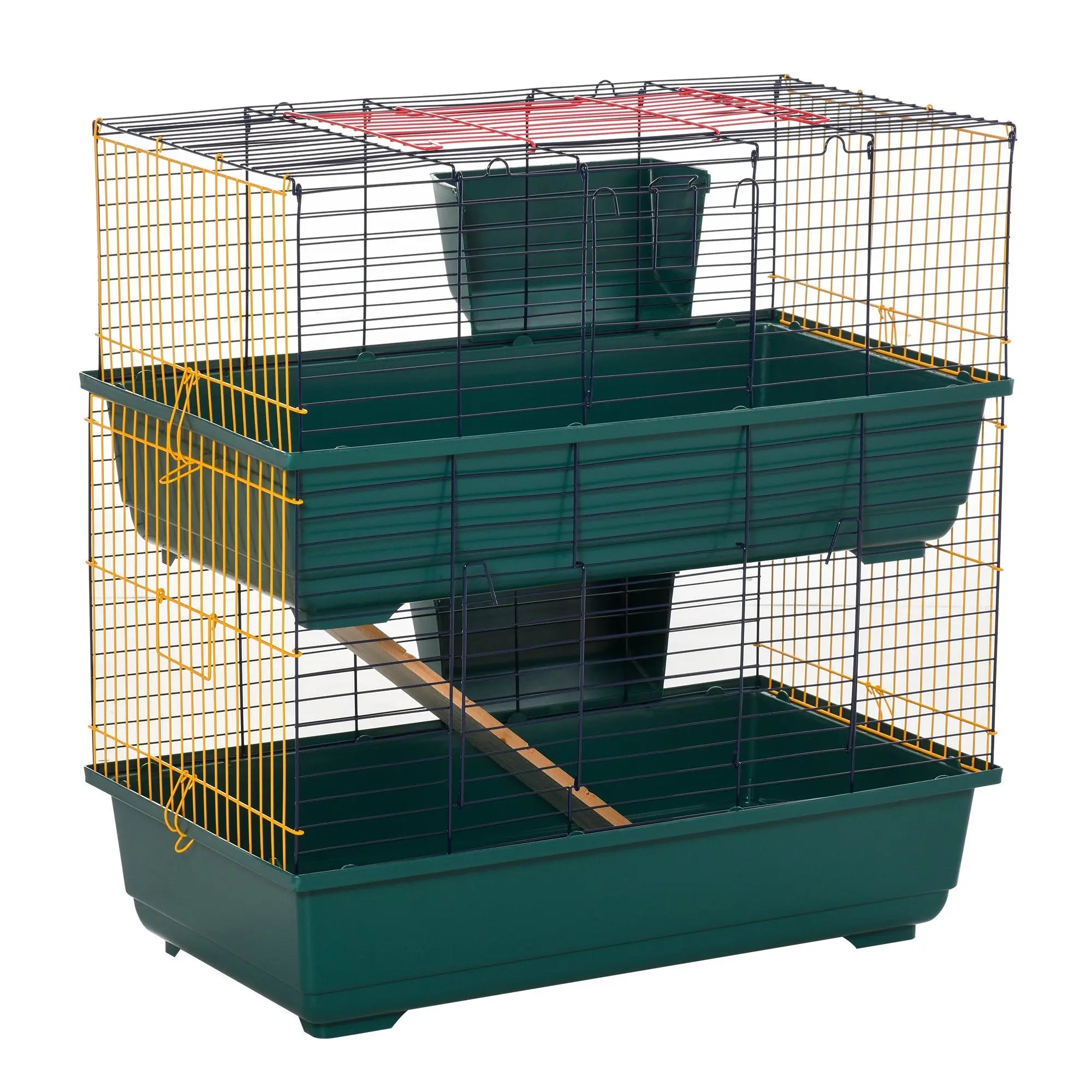 PawHut 2-Story Large Small Animal Cage w/ Accessories for Chinchillas Puppy Guinea Pig 