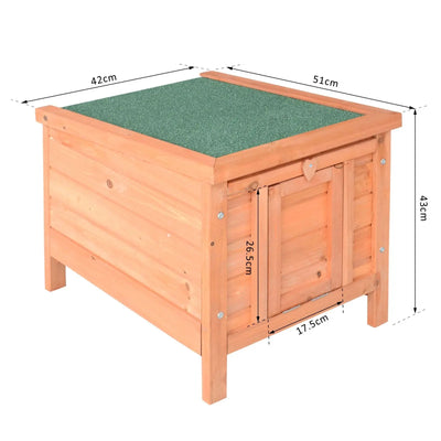 PawHut 20" Wooden Guinea Pigs Hutches-Fir Wood 