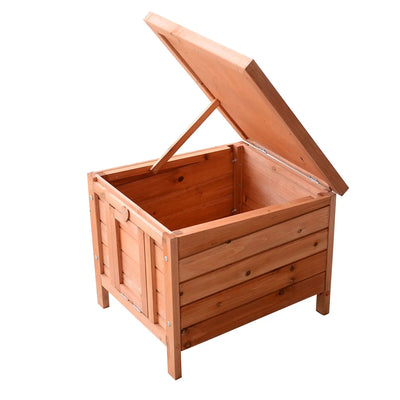 PawHut 20" Wooden Guinea Pigs Hutches-Fir Wood 