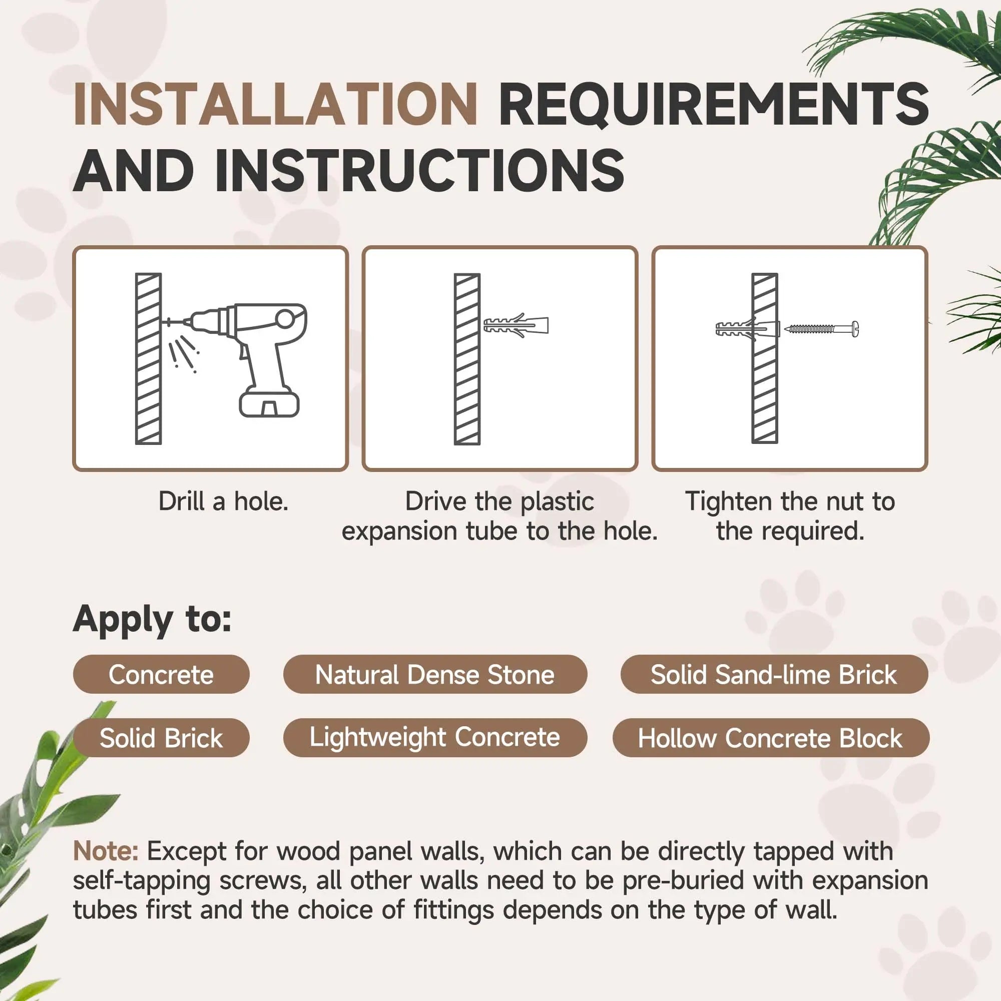 PawHut 3-Piece Cat Wall Furniture with Scratching Posts, Scratching Pads, Perches, Cat Wands, Toy Balls, Light Grey 