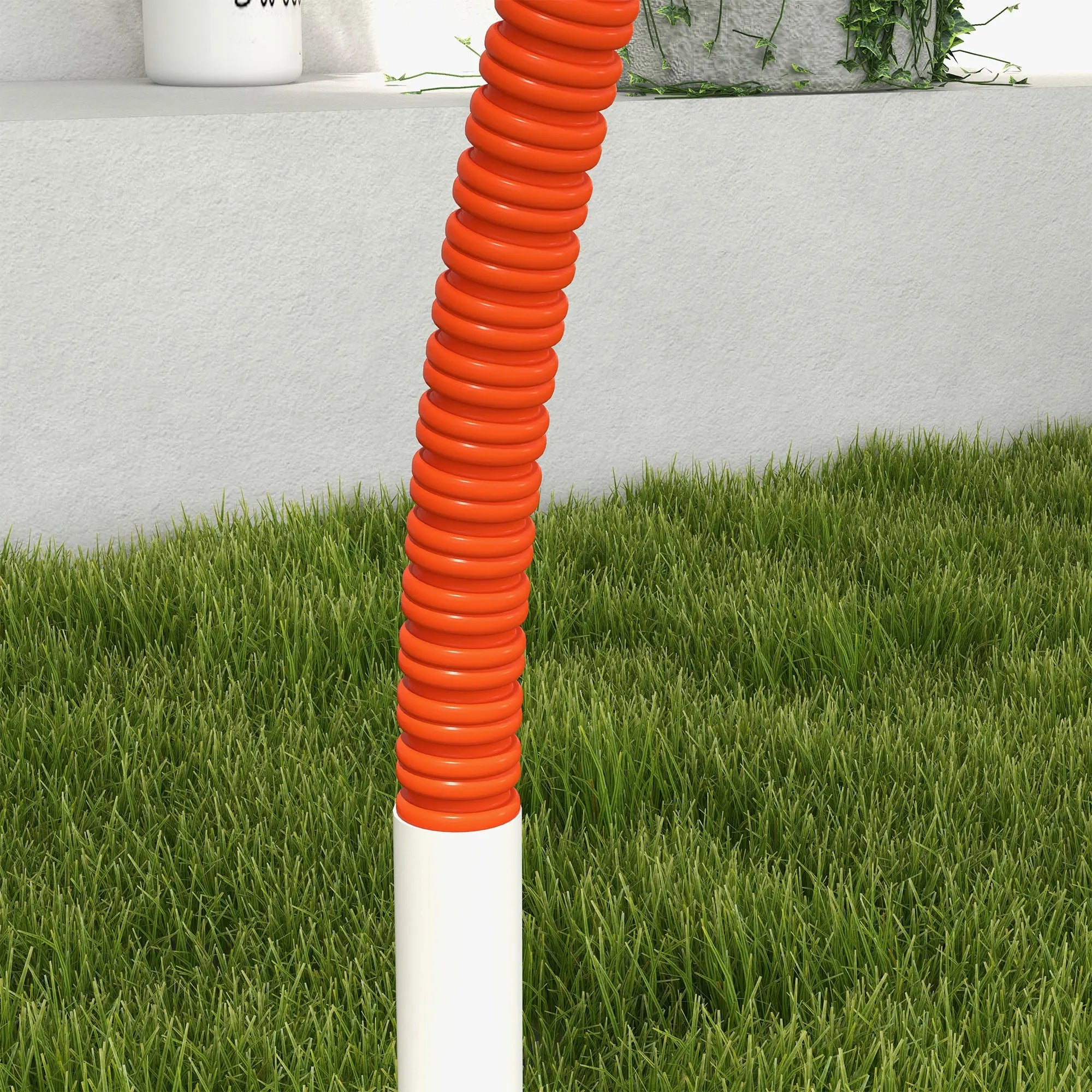 PawHut Dog Agility Equipment Set, Dog Agility Training Equipment for Dogs w/ Oxford Carry Bag, 4 PCS Weave Poles Orange 