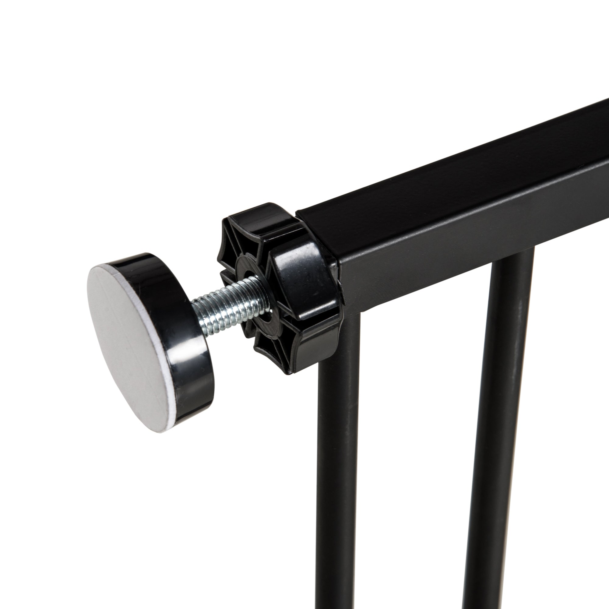 PawHut Dog Gate Pet Safety Gate Stair Barrier Pressure Fit Adjustable 76-82/86-97/101-107 cm, Black 