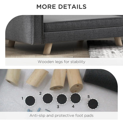 PawHut Elevated Dog Sofa Bed, with Cushion, for Medium and Small Dogs, Grey 