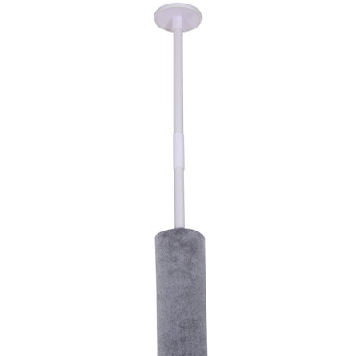 PawHut Floor to Ceiling Cat Tree for Indoor Cats 5-Tier Kitty Tower Climbing Activity Center Scratching Post Adjustable Height 230-260 cm Grey 