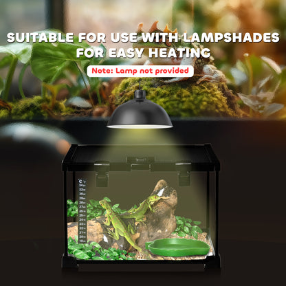 PawHut Glass Reptile Terrarium Insect Breeding Tank Vivarium Habitats with Thermometer for Lizards, Horned Frogs, Snakes, Spiders - Small 30 x 30 x 20cm 
