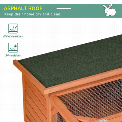 PawHut Guinea Pigs Hutches Off-ground Small Animal Guinea Pig House 125.5 x 100 x 49cm 