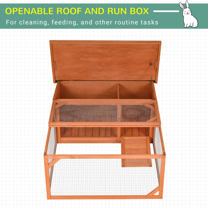 PawHut Guinea Pigs Hutches Off-ground Small Animal Guinea Pig House 125.5 x 100 x 49cm 