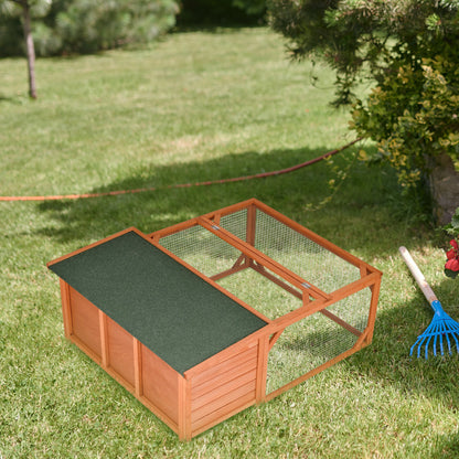 PawHut Guinea Pigs Hutches Off-ground Small Animal Guinea Pig House 125.5 x 100 x 49cm 