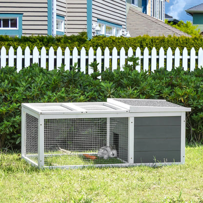 PawHut Guinea Pigs Hutches Small Guinea Pigs Hutches Pet Run Cover, with Water-resistant Asphalt Roof 