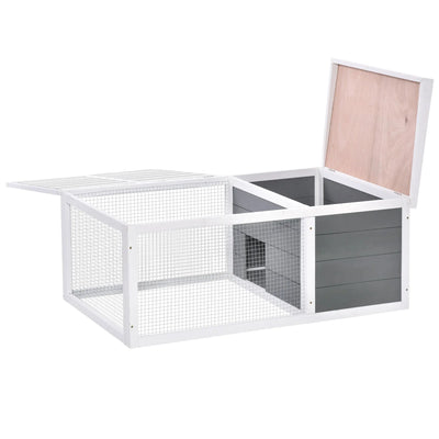 PawHut Guinea Pigs Hutches Small Guinea Pigs Hutches Pet Run Cover, with Water-resistant Asphalt Roof 