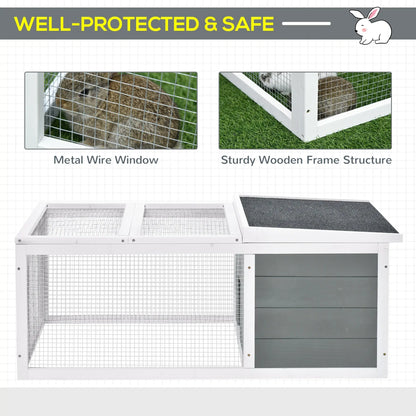 PawHut Guinea Pigs Hutches Small Guinea Pigs Hutches Pet Run Cover, with Water-resistant Asphalt Roof 