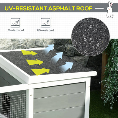PawHut Guinea Pigs Hutches Small Guinea Pigs Hutches Pet Run Cover, with Water-resistant Asphalt Roof 