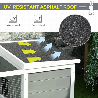 PawHut Guinea Pigs Hutches Small Guinea Pigs Hutches Pet Run Cover, with Water-resistant Asphalt Roof 