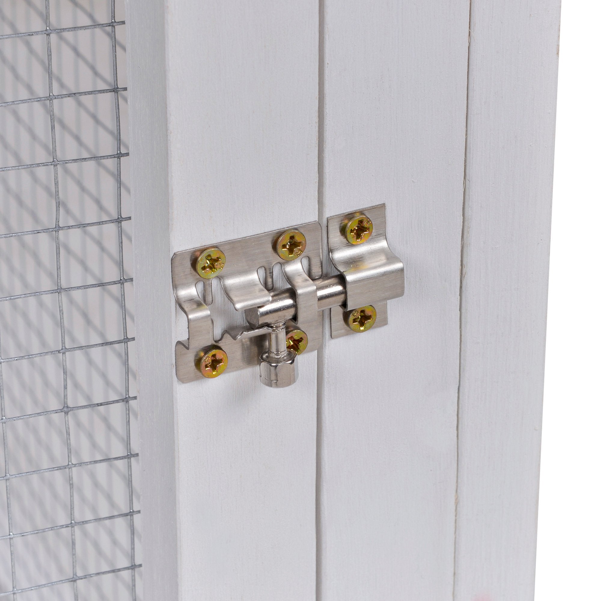 PawHut Guinea Pigs Hutches Wood Bunny Cage for Outdoor Indoor w/ Pull Out Tray Run Box Ramp 