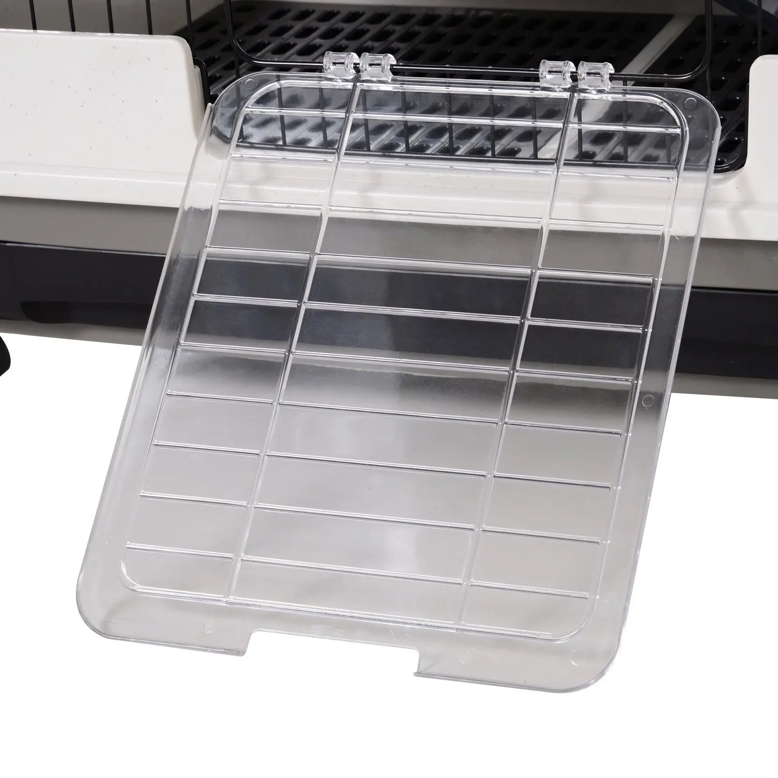 PawHut Metal Wire 3-Tier Small Guinea Pigs Hutches Rabbits Hutches Black/White 