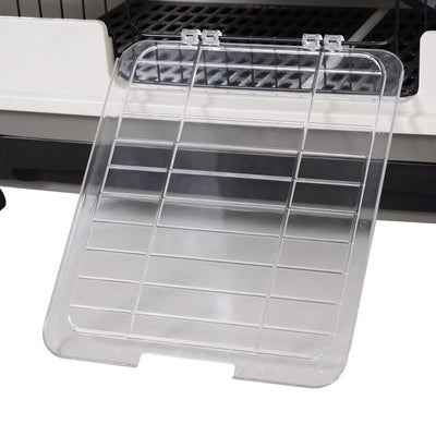 PawHut Metal Wire 3-Tier Small Guinea Pigs Hutches Rabbits Hutches Black/White 