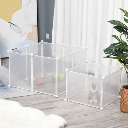 PawHut Pet Playpen DIY Small Guinea Pigs Hutches Fence 12 Panels for Kitten Bunny Chinchilla 