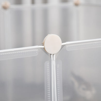 PawHut Pet Playpen DIY Small Guinea Pigs Hutches Fence 12 Panels for Kitten Bunny Chinchilla 