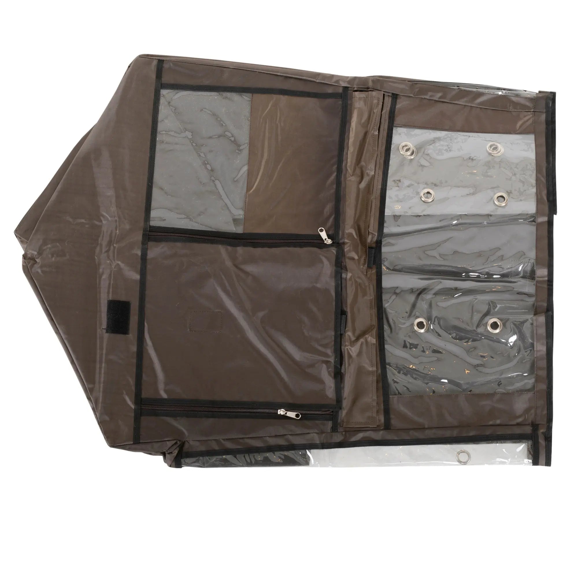 PawHut Rabbit Hutch Cover, Water-Resistant Pets Cage Protector, Breathable Guinea Pig Cage Cover - Brown 