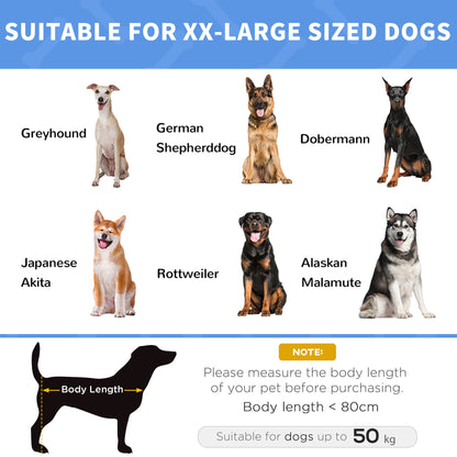 PawHut Raised Dog Bed Cooling Elevated Pet Cot with Breathable Mesh for Indoor Outdoor Use Brown, XX Large, 122 x 92 x 23cm 
