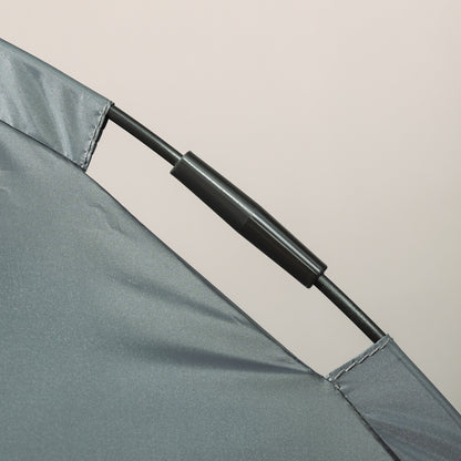 PawHut Raised Dog Bed Waterproof Elevated Pet Cot with Breathable Mesh UV Protection Canopy Grey, for Medium Dogs, 76 x 61 x 73cm 