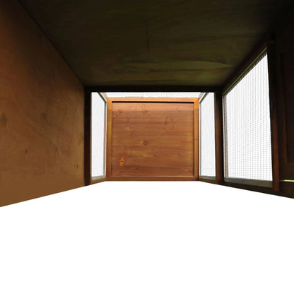 PawHut Small Animal Deluxe XXL Fir Wood 2-Tier Guinea Pigs Hutches Natural Wood Tone 