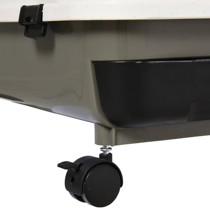 PawHut Small Animal Guinea Pigs Hutches Steel Wire Rabbit Cage Pet Play House  W/ Waste Tray Black 