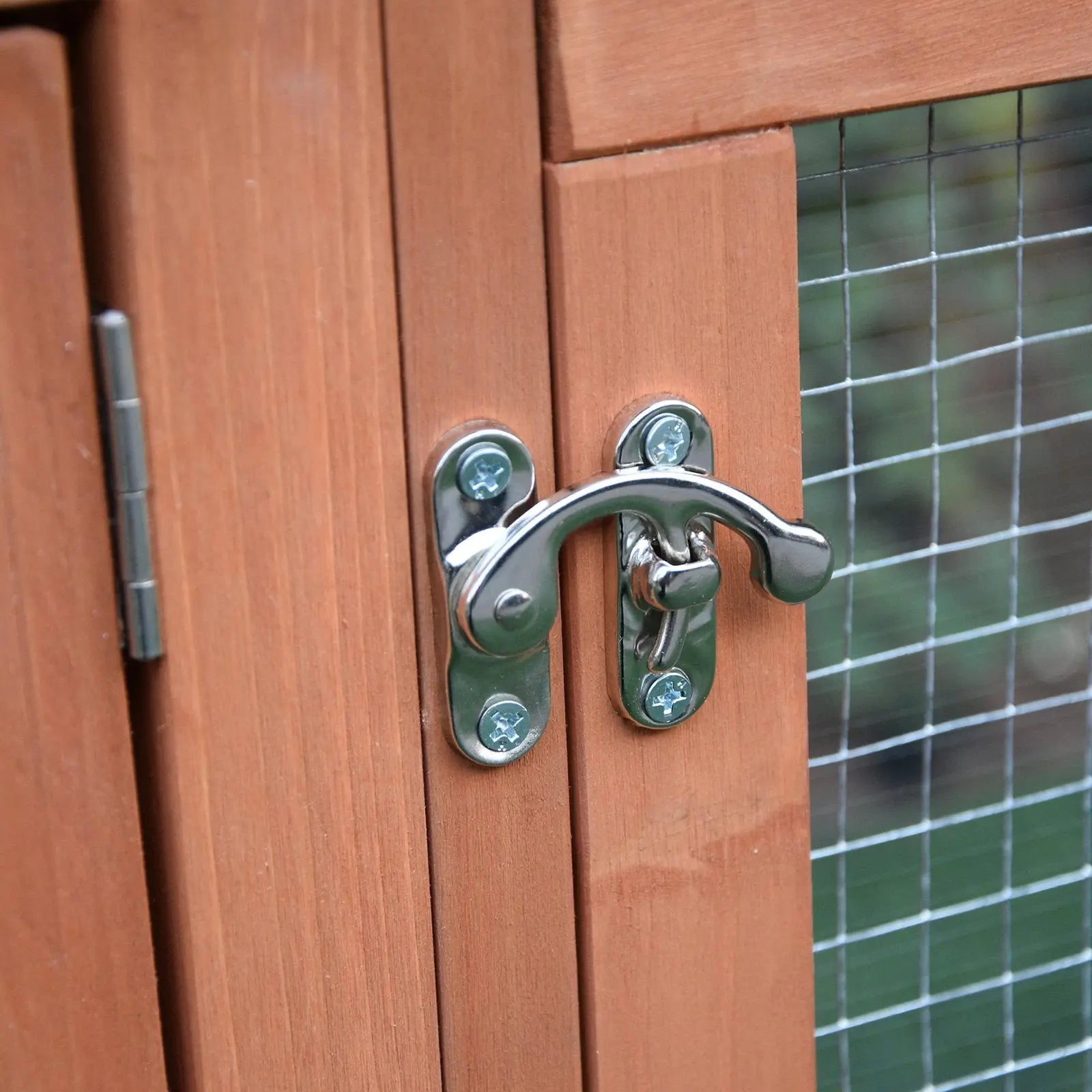 Pawhut 2 Floor Wooden Guinea Pigs Hutches House Bunny Coop Outdoor Garden Backyard, 158L x 58W x 68H cm 