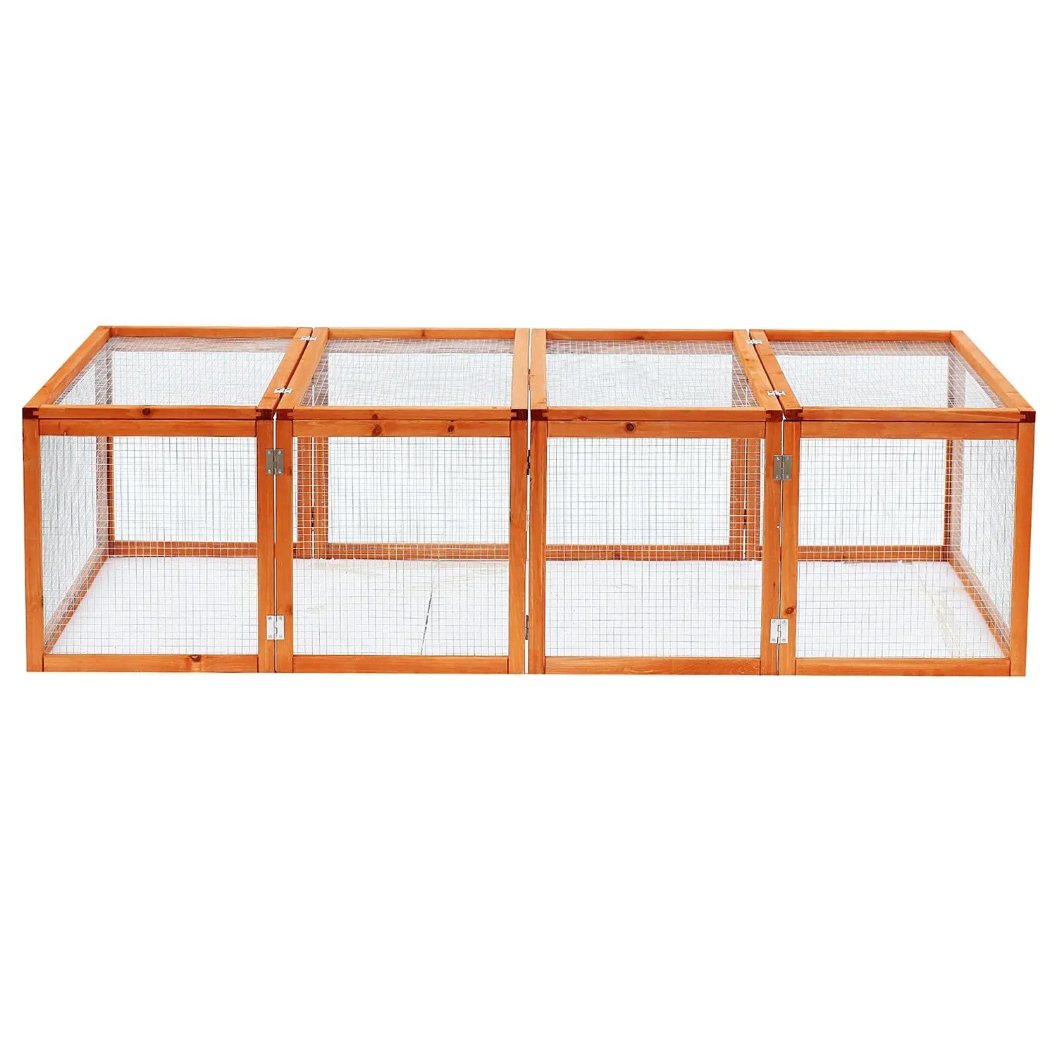 Pawhut Guinea Pigs Hutches W/ Mesh Wire, 181Lx100Wx 48H cm-Wood 