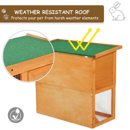 Pawhut Wooden 90cm 2 Tiers Guinea Pigs Hutches 