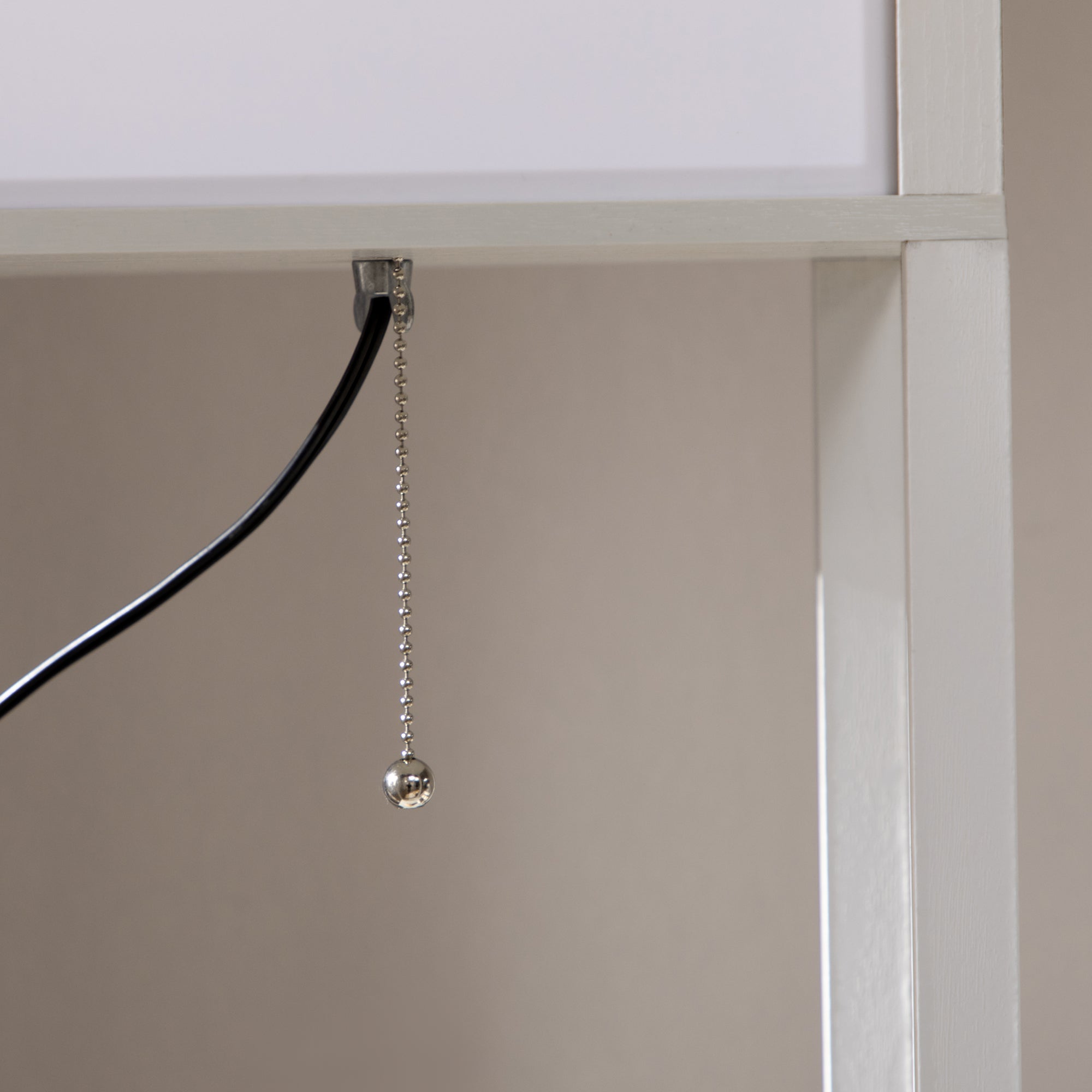 HOMCOM 156cm Floor Lamp Shelving Unit - White 