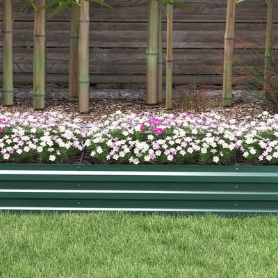 Outsunny 60 x 240cm Galvanised Steel Planter, with Open Bottom 