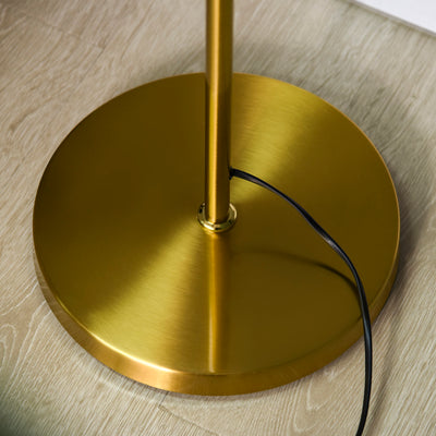 HOMCOM 3-Light Tree Floor Lamps for Living Room, Modern Standing Lamp for Bedroom with Globe Lampshade, 3000K/4000K/6000K Colour Temperatures, Steel Base, Gold Tone 