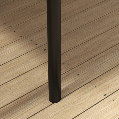 Outsunny 3 x 4m Gazebo Canopy Replacement Cover, Gazebo Roof Replacement (TOP COVER ONLY), Dark Grey 