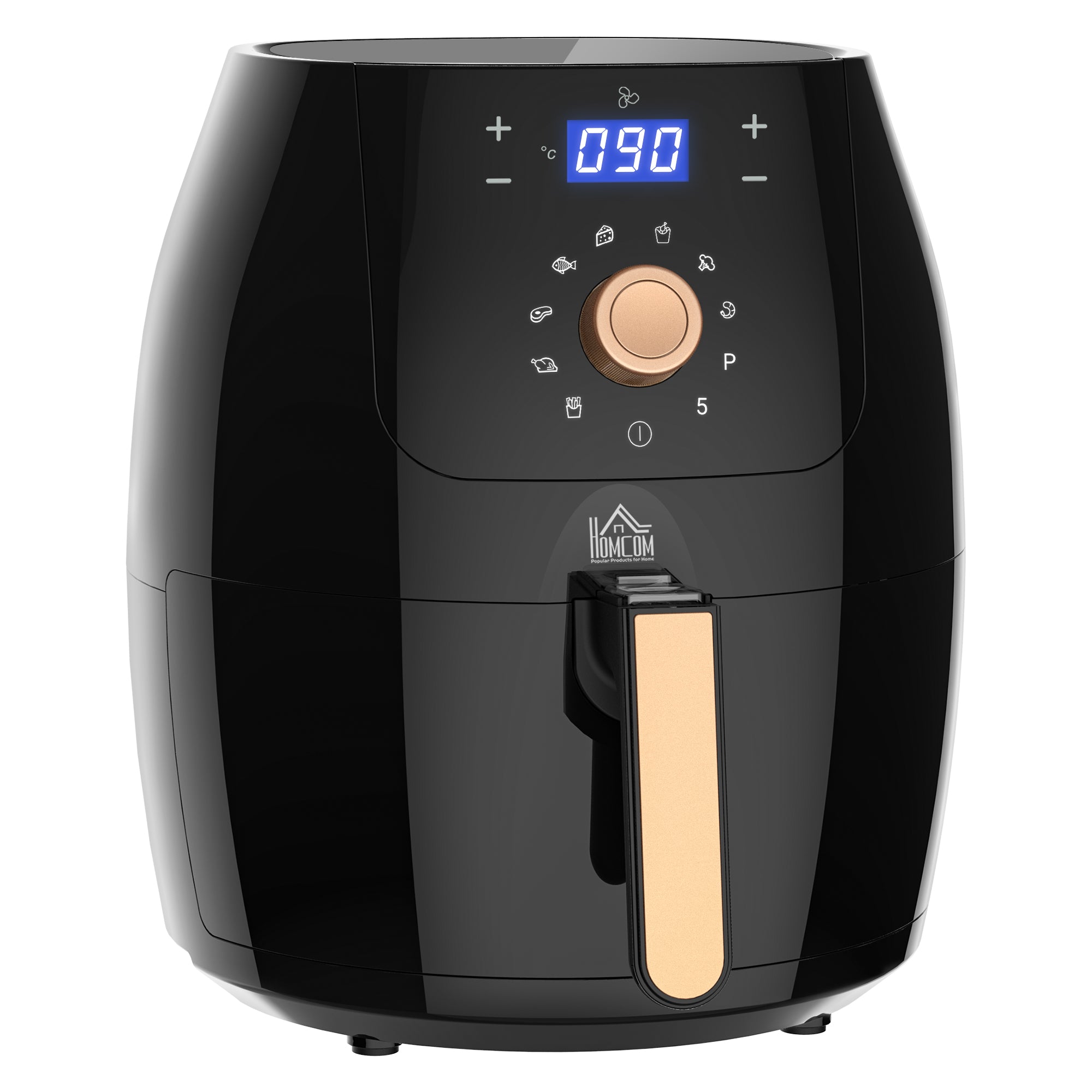 HOMCOM 5.5L 1700W Air Fryer, with Digital Display, 80-200℃ Temperature 