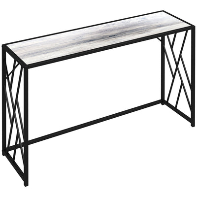 HOMCOM Console Table, Industrial Sofa Table with Metal Frame for Living Room, Hallway, 120\'c2\'a0cm, Grey 