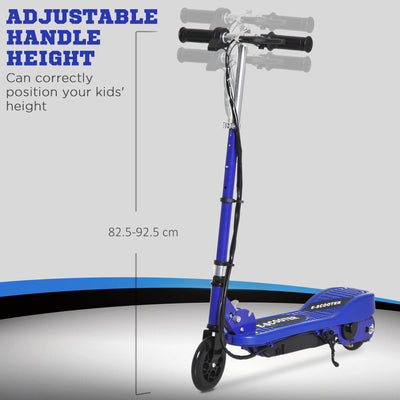 HOMCOM Folding Electric Kids Scooter Ride on Age 7-14, Blue/Black 