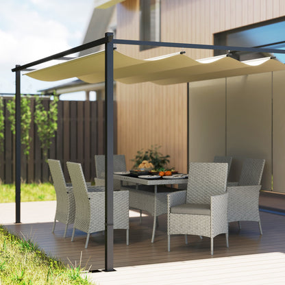 Outsunny Seven-Piece Rattan Dining Set - Grey 