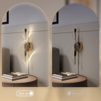HOMCOM Led Wall Lamp 2 Pack, 13W Modern Indoor Spiral Wall Light, Colour Temperature Adjustable 3000K/4000K/6500K, for Bedroom, Living Room, Hallway, Stairs, Gold Tone 