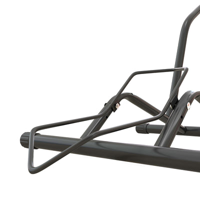 SPORTNOW Bike Floor Stand Set of 2, Portable Bike Rack for 16"-29" Kid's/Mountain/Road Bikes Garage Indoor Outdoor Use 