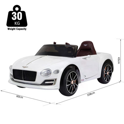 HOMCOM Kids Electric Car Kids Ride on Toys W/ LED Lights-White 