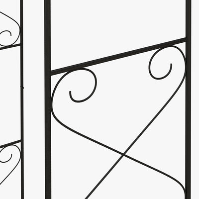 Outsunny Decorative Garden Arch, with Gate - Black 