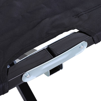 Outsunny Double Camping Cot Bed, with Bag - Black 