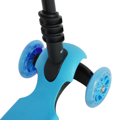 HOMCOM 5 in1 Kids  Scooter 3 Wheel Toddler scooter Kick Scooter with Adjustable Handlebar, Removable Seat & Back Rest for 18 Month+, Blue 
