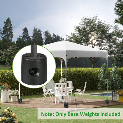Outsunny HDPE Tent Weights Set of 4, Canopy Weights, Fill with Water or Sand, 48KG 